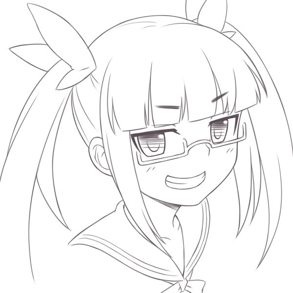 眼鏡を基準に顔を描けば歪みがなくなる可能性 