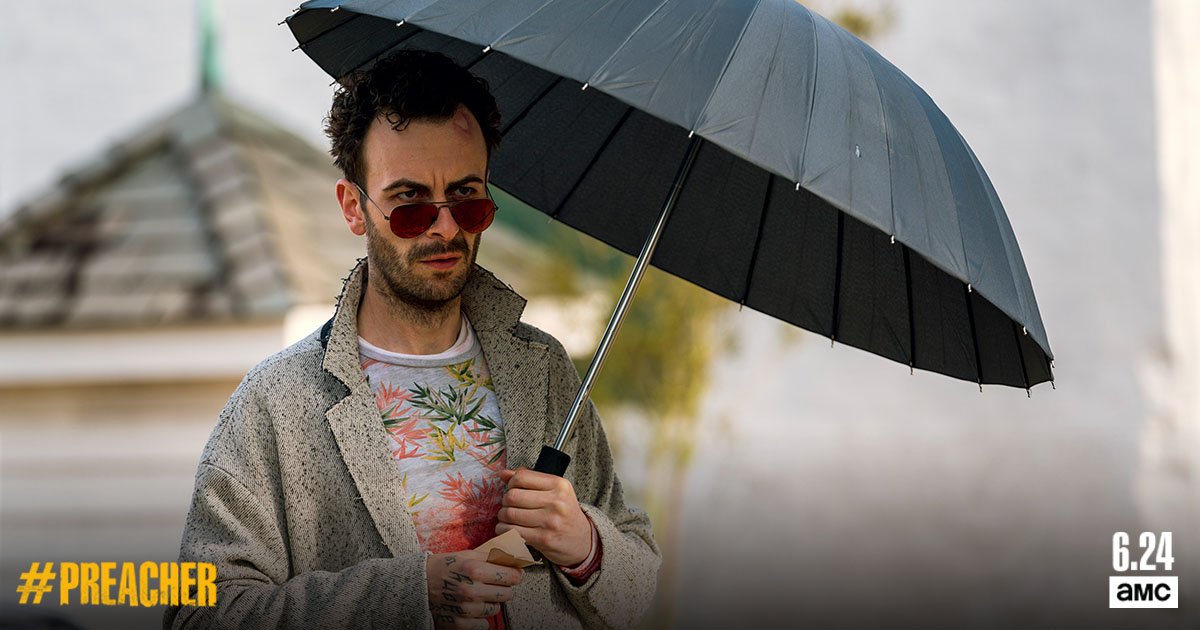 Jesse’s return to Angelville promises the most outrageous season yet. #Preacher amc.tv/PRELookatS3