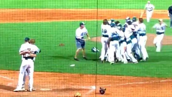wsbtv's tweet photo. High school pitcher delays celebration to comfort childhood friend: https://t.co/Tqvitc75Vw https://t.co/571M0iBpWi