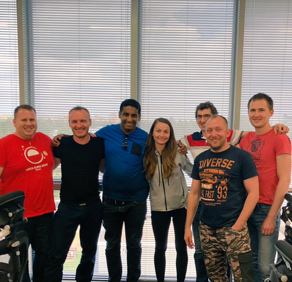 ChandeepKhosa's tweet photo. It was great to hang out with the @droptica Wroclaw team today one last time before heading to the airport. Loving the beautiful sunshine. Looking forward to seeing you in Poland again next year & at a #Drupal event soon. @DrupalEurope perhaps? #DC18PL https://t.co/UDemL6y7Fx