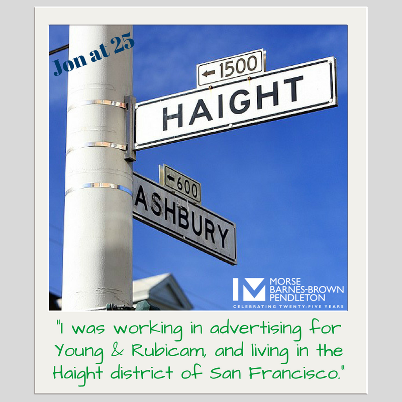 Morse's tweet photo. #MBBPat25 @pevclaw worked in #advertising and lived in #SanFrancisco, only one block from the famed Haight-Ashbury intersection, and a short distance from Golden Gate Park. https://t.co/XfxQYNSZ1M https://t.co/cdL1BekxRf