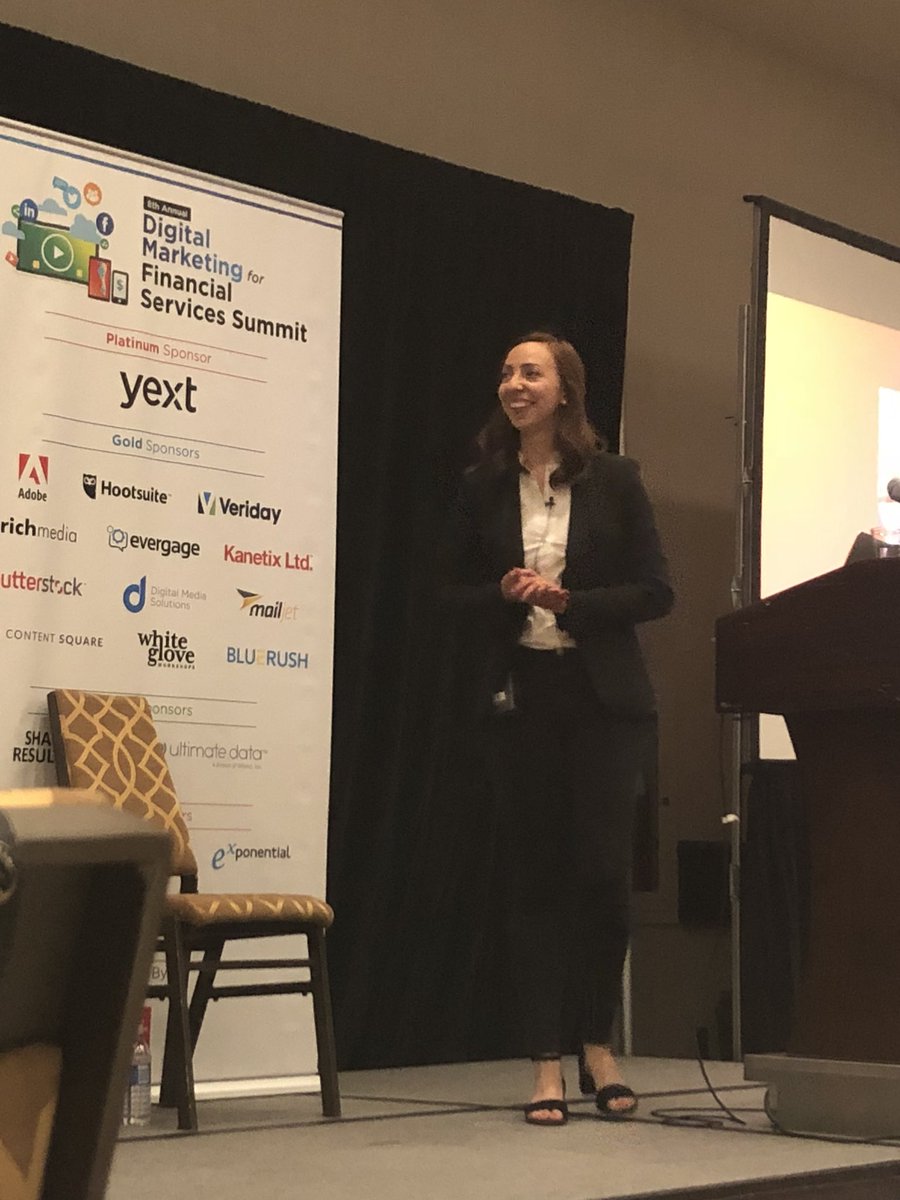 belmessova's tweet photo. Speaking on the importance of measuring your digital results and spend against your business KPIs @Digital Marketing for Financial Services Summit. Thanks for the opportunity! #DMFS18 https://t.co/XZL3qsTfD4