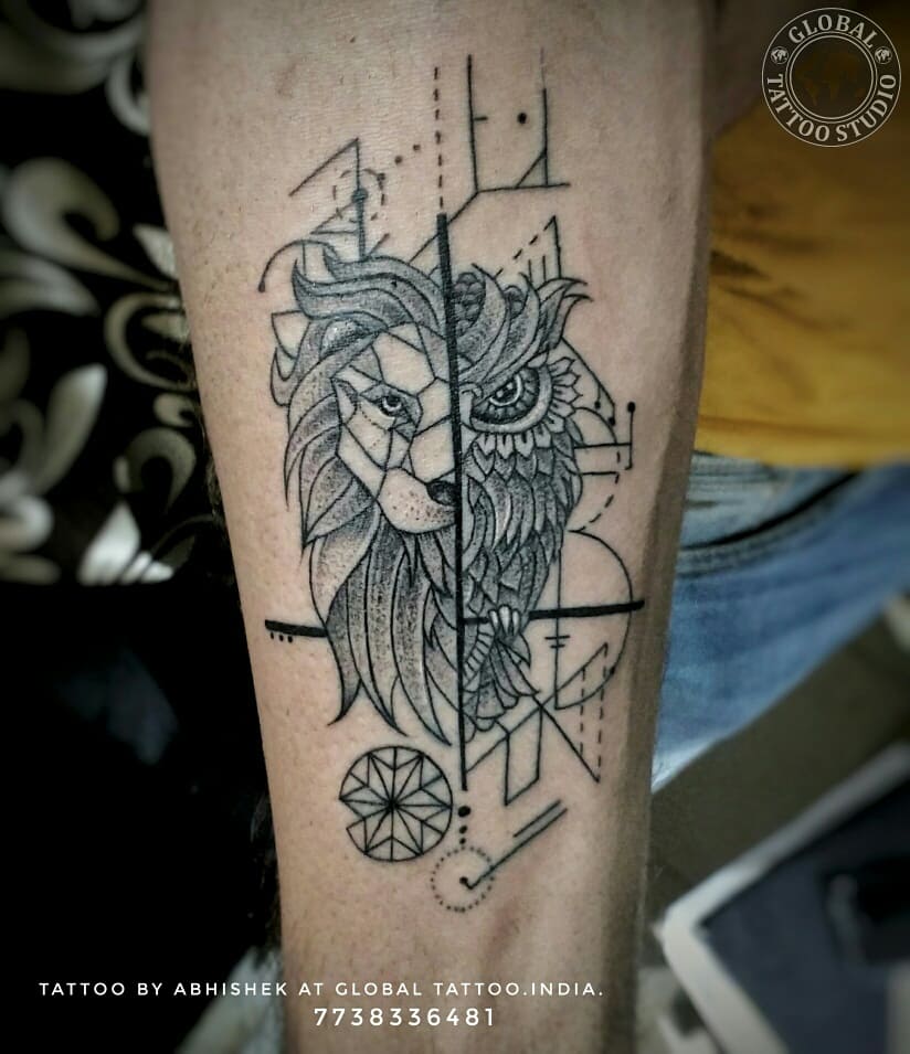 Geometric lion tattoo timelapse  YouTube