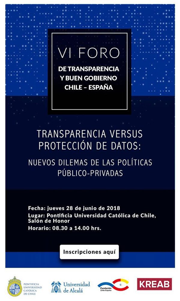 #AgendaDerechoUC | 28-06 No te pierdas el VI Foro de Transparencia Chile - España. ¿Cómo como afecta la nueva ley de #proteccióndedatos a nivel nacional e internacional?¡Participa! derecho.uc.cl/es/eventos/214…  <a href="/UAHes/">Universidad Alcalá</a> <a href="/KreabChile/">Kreab Chile</a> <a href="/FundChileEspana/">FundaciónChileEspaña</a>  <a href="/ctransparencia/">Consejo para la Transparencia 🇨🇱</a> <a href="/cei_uc/">CEIUC</a> <a href="/ucatolica/">Universidad Católica</a>