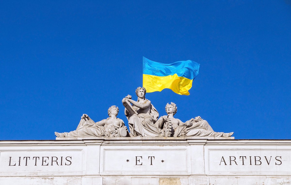 Lviv Polytechnic 19th century building is crowned with allegorical statues and the Latin inscription Litteris et Artibus. Does anybody know the meaning? 🤔