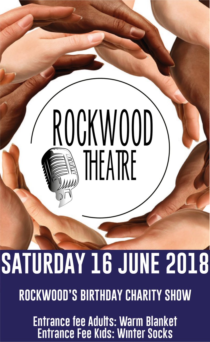 RockwoodTheatre's tweet photo. We are celebrating our First Birthday with a Charity Show! This Saturday #SuperBands tickets are FREE! However, Entrance for Adults: Warm Blanket and for Kids: Winter Socks #CharityShow #RockwoodCelebrates #BigBirthdayMonth Bookings: 012 368 1555 https://t.co/vm3AeH8ho2