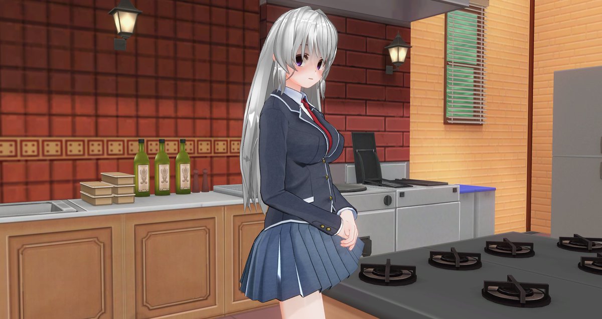 COM3D2 #サノバウィッチ ＃綾地寧々 キッチンで角オナしているところを