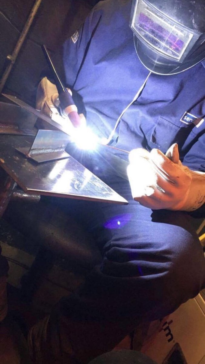 service2hvac's tweet photo. Empowering Our Workforce 👨🏻‍🏭

Here's a recent picture of one of our apprentices at college learning valuable welding skills. At Service 2 we strongly believe in empowering our workforce and providing opportunities to learn new skills that will further their career. https://t.co/F7YLkoehS3
