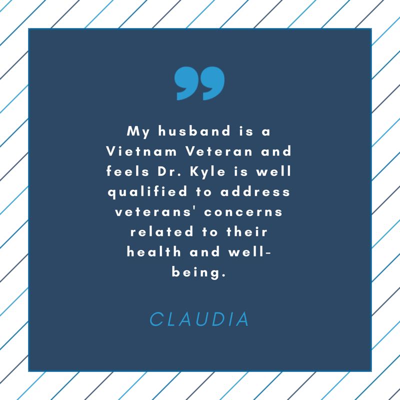 drkyle4congress's tweet photo. When our heroes return home they shouldnt have to worry about receiving the quality, affordable #Healthcare they need &amp; deserve. Claudia, thanks for your support &amp; the vote of confidence from your #Veteran husband! I will continue to #DefendOurVeterans!  #NC07 #TestimonialTuesday https://t.co/UfUhfAVRrw