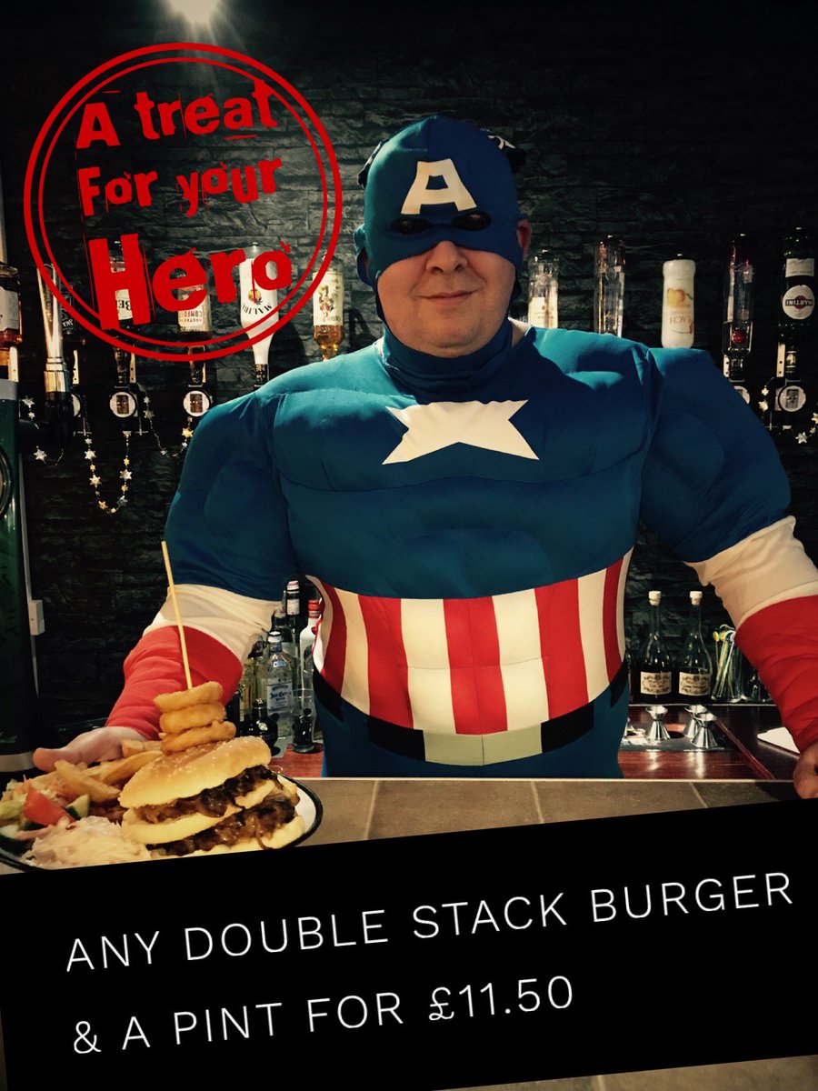 Sunday 17th June sees us celebrating the real-life superheroes - our Dads! 
On Sunday, treat your hero to ANY double-stack burger and ANY pint of draught/soft drink for £11.50. Finish off with a round of golf and Dad's round is on us!