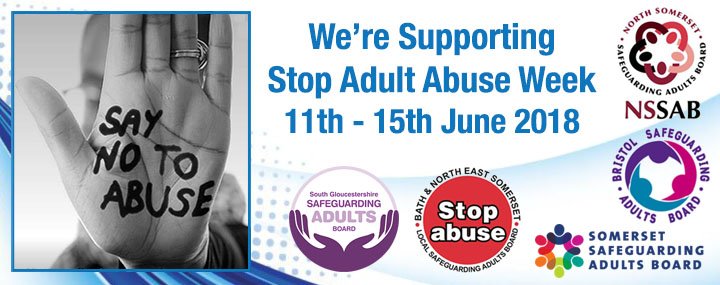 SomersetSAB's tweet photo. The SSAB is supporting #stopadultabuseweek.  Today is being led by @BristolLSAB who are focusing on #MateCrime and have produced a useful leaflet:  https://t.co/fq2cf2R7Zw #ItHappensHere #ThinkingItReportIt #SABs https://t.co/qcsUDa1zZ8