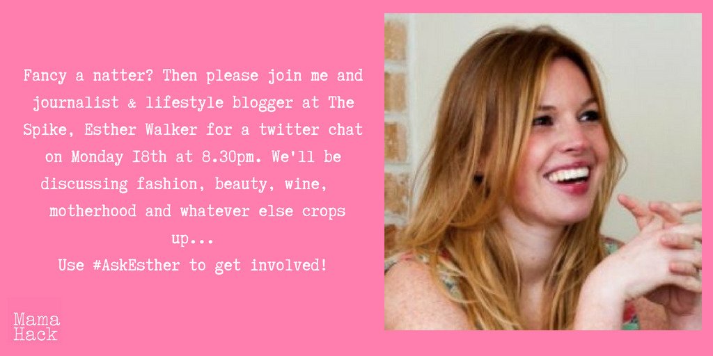 hack_mama's tweet photo. Really excited to be having a chat with @estherwalker next Monday, hope you can join us! #AskEsther #Mamahack https://t.co/MeTGCqfo2P