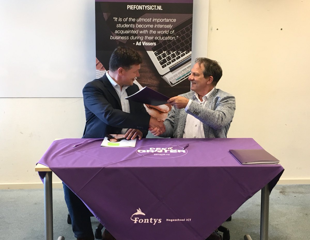 As of today, NetMatch is a #Partner in #Education at the Fontys School of ICT. We like to offer students the possibility to get acquainted with the professional field of their #software engineering studies. We look forward to a productive #cooperation! <a href="/FontysICT/">Fontys ICT</a>