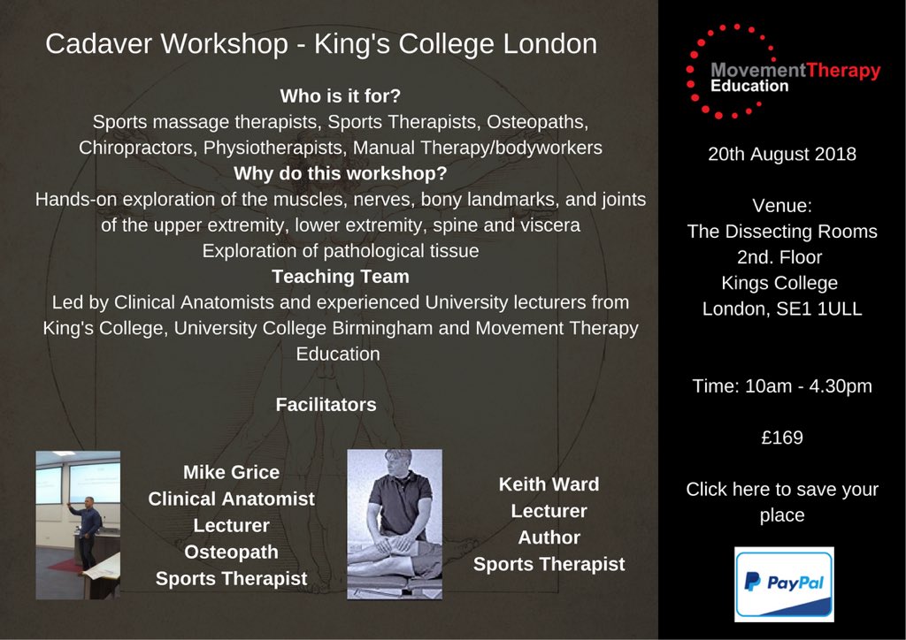 @DanOsteopath <a href="/gerardgreenephy/">Gerard Greene Physiotherapist 👨‍💻</a> <a href="/PooraSingh/">Poora Singh</a> <a href="/ShoulderDocUK/">Shoulder Doctor</a>  great opportunity in London this summer.. birminghammovementtherapy.co.uk/anatomy-day-ki…
