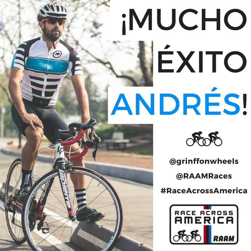 EmbamexEUA's tweet photo. Hoy inicia #RaceAcrossAmerica @RAAMRaces, una de las competencias de ciclismo más desafiantes a nivel mundial. La Embajada de México en Estados Unidos le desea el mayor de los éxitos a Andrés Rodríguez @grinffonwheels, mexicano que participa por segunda ocasión 🇲🇽🚴‍♂️ https://t.co/DLNgpBb32g