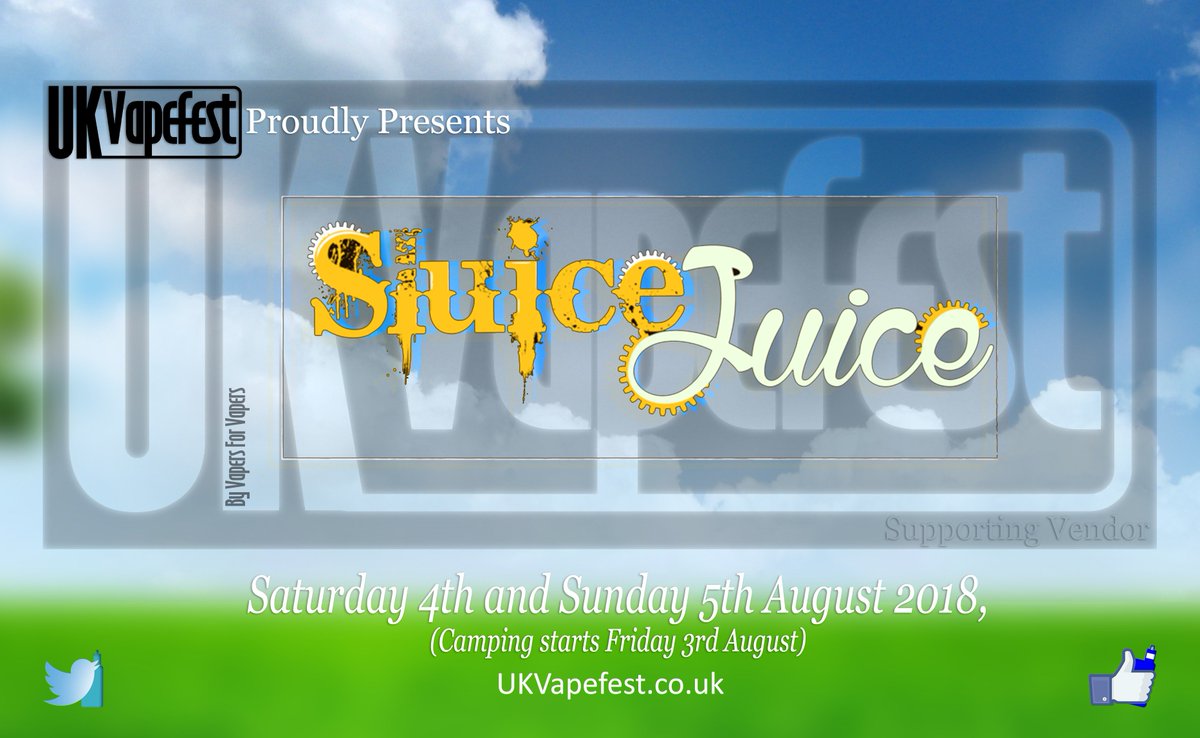 UKVapefest's tweet photo. UK Vapefest are proud to present supporting vendor ... https://t.co/UapQ94MuzL