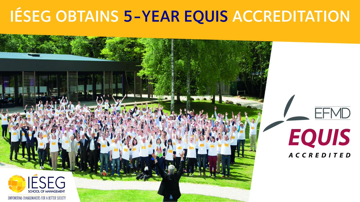 IESEG's tweet photo. IÉSEG gains EQUIS accreditation for 5 more years !
More information ▸https://t.co/8I5217wJnh

L’#IESEG réaccréditée #EQUIS et devient la première école #postbac en France à être accréditée pour 5 ans !
Plus d'informations ▸ https://t.co/WnRdyvQ9QE https://t.co/rHFfRtB6Hr