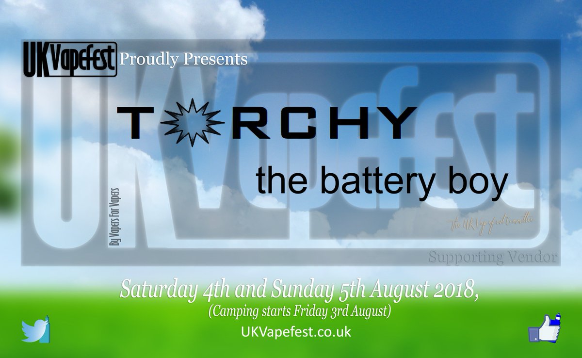 UKVapefest's tweet photo. UK Vapefest are proud to present supporting vendor ... https://t.co/Ns1JBKd8sH