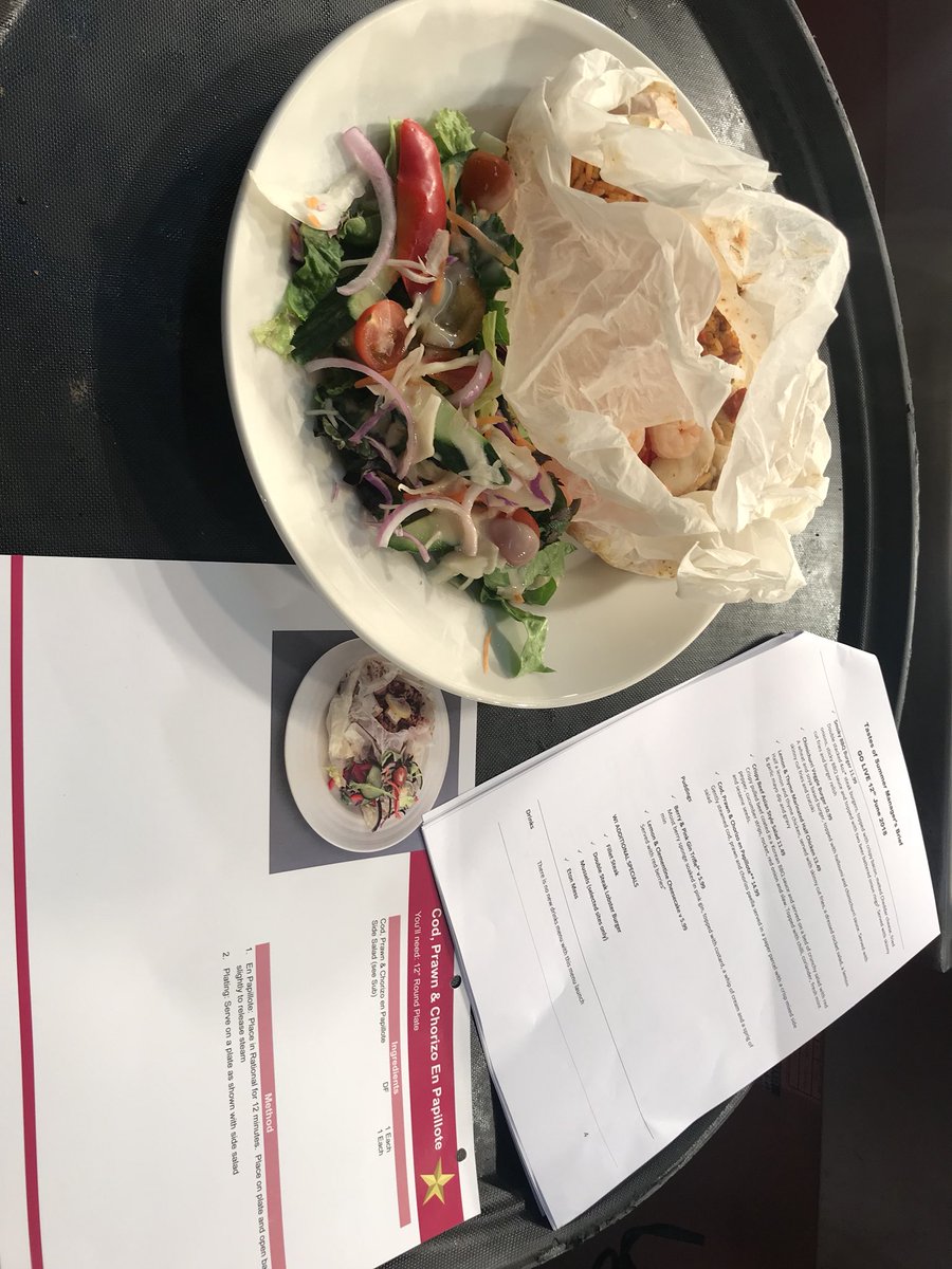 Cod, prawn &amp; chorizo en papillote 👌🏻👌🏻 absolutely beautiful!! Loving these new summer dishes!! <a href="/sandra1910/">sandra</a> <a href="/JoGolding6/">Jo Golding</a> <a href="/WeAreSUGM/">WeAreSUGM</a>