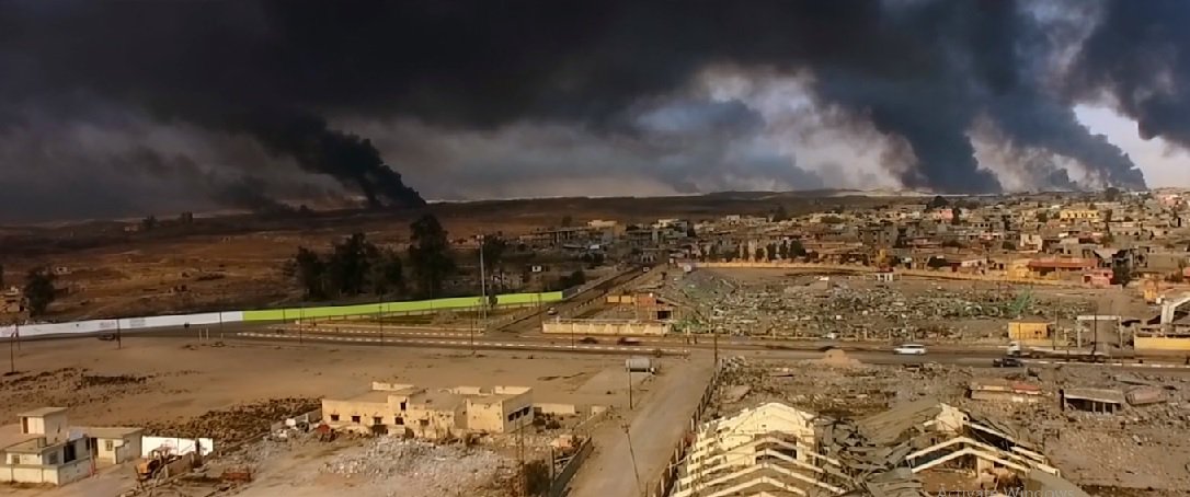 #OpeningScene from #OfficialSubmission MOSUL (#featuredoc, #Iraq, @Mosul_Film). #Sulphur and #Gasoline ignited at the bottom of a well.