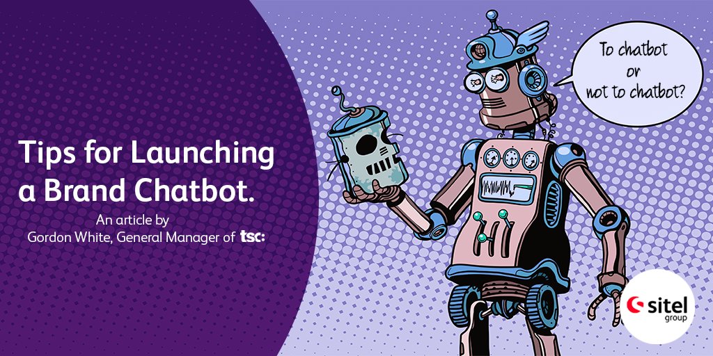 foundeverglobal's tweet photo. Gordon White, GM of @TSCDigitalUSA, shares 3 tips for launching a brand #chatbot and improve your #CX process. Find out more via @EngageCustomer or by visiting https://t.co/FF5hXJwh1r https://t.co/jL8IZ2mG0z