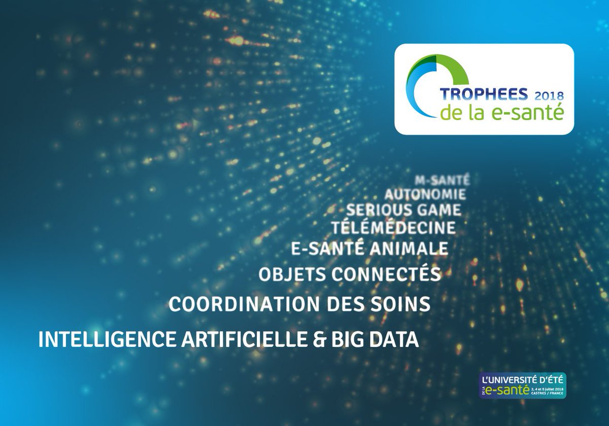 Trophée e-santé #TES18 : c'est un immense plaisir de faire partie des finalistes pour la catégorie "Objets connectés" ! On se retrouve le 4 juillet à Castres pour le pitch final ! Merci à tous pour votre soutien !
<a href="/UnivEsante/">Université e-santé</a> #esante #occitanie #SmartTracking #ColdChain #RealTime