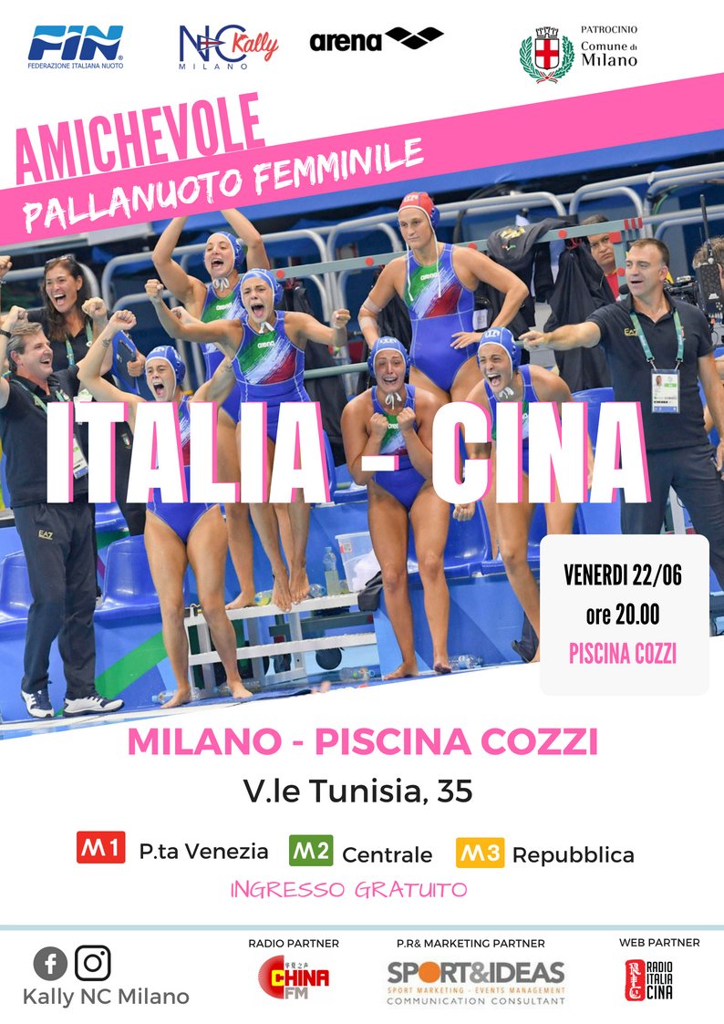 sport_ideas's tweet photo. @ILGIORNOCronaca parla dell'amichevole di pallanuoto femminile ITALIA - CINA del 22 Giugno alle ore 20, organizzato da @NCMilano_wp e di cui SPORT&IDEAS รจ PR & MARKETING PARTNER.
@radioitaliacina รจ Web Partner ufficiale dell'evento!
@FINOfficial_ @arenaitalia #itacin #setterosa https://t.co/uwKtAMJz4w