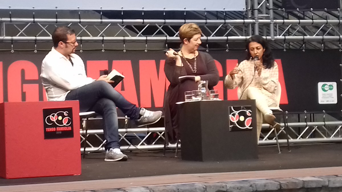 TheSusijnAgency's tweet photo. The marvellous Radhika Jha being insightful, entertaining, provocative on stage @LeggendoM in Sardinia last weekend, talking about her novel MY BEAUTIFUL SHADOW. @JacarandaBooks (Cagliari was awash with Jacaranda blossom) @sellerioeditore #picquier @alianza_ed @HarperCollinsIN https://t.co/ZF0QFfiedj