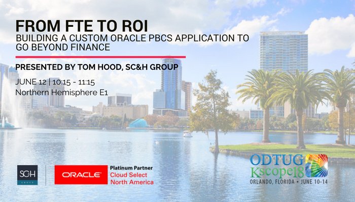 SCHGroup's tweet image. Good Morning – It’s Day 3 at #Kscope18, and we’re looking forward to our next presentation at 10:15, From FTE to ROI: Building a Custom #OraclePBCS Application to Go Beyond Finance – Northern Hemisphere E1. @OracleERPCloud @ODTUG