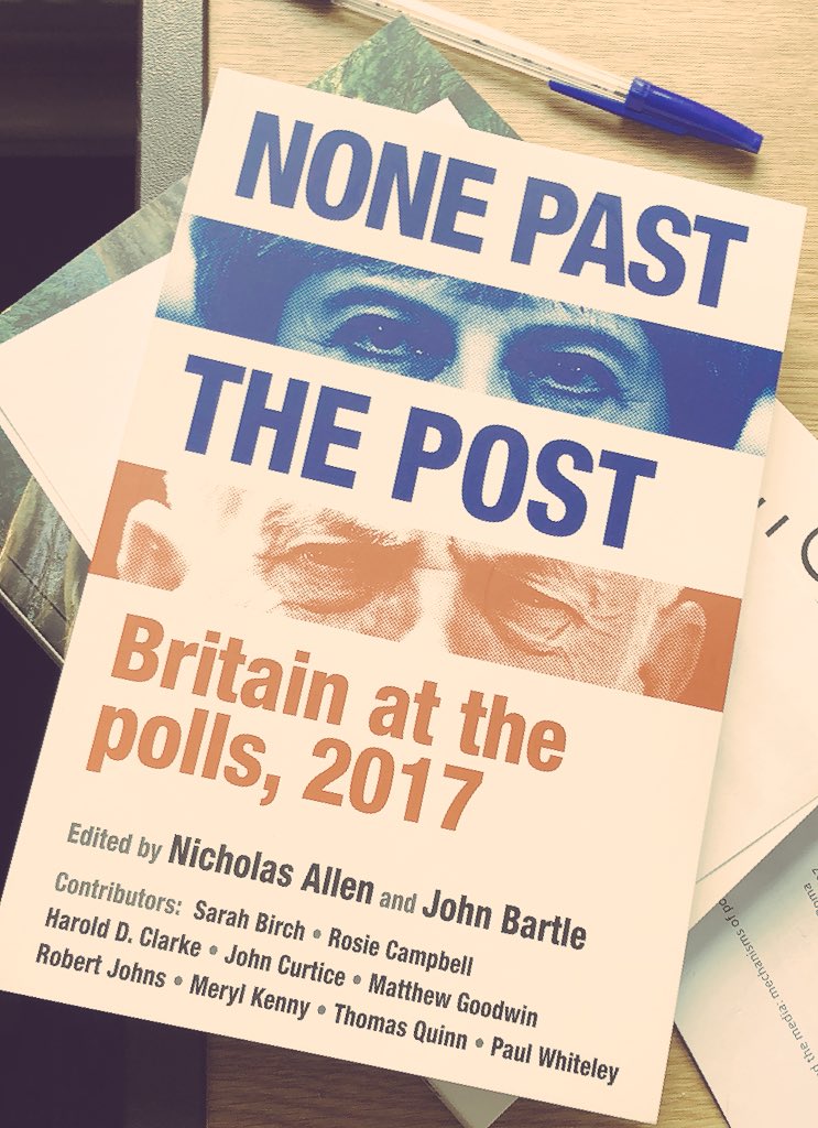 Look what the #post (man) brought today! Critical analysis of  #elections2017 in #Britain, when None past the post! Edited by @DrNJAllen and J Bartle. #politics #uk  More info: global.oup.com/academic/produ…