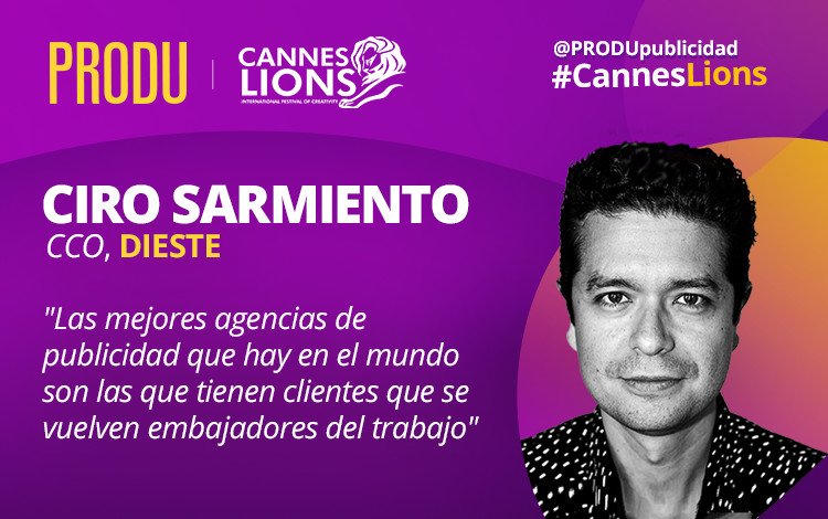 PRODUmercadeo's tweet photo. #CAMINOaCANNES🦁 - @cirosarmiento de @Dieste: #CannesLions creció porque empezaron a ir los anunciantes y los clientes #AdQuote >> https://t.co/dYCwZ1U32q https://t.co/4eE84dD2u2