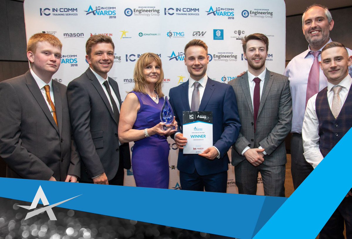 Incomm_training's tweet photo. Brandauer...Employer of the year. "The company has invested heavily in making apprentices 15% of its workforce, helping it retain traditional skills and reduce the average age of the firm to 44." #ukmfg #InCommA18 https://t.co/xIjXz6F9G9