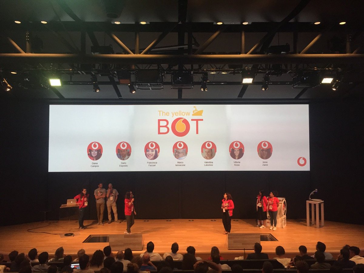 VodafoneIT's tweet photo. È arrivato il momento dell'ultimo gruppo, gli Yellow BOT.
Tra poco scopriremo insieme chi saranno i vincitori di #TOBiHack. https://t.co/FpaVwEJ2ck