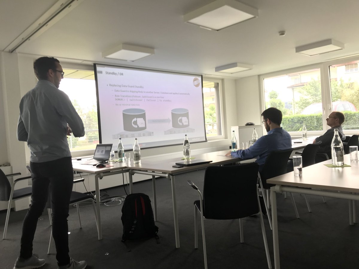 JoergSobottka's tweet image. Great event with @DBAMarco #oracleace at #robotronCH talking about High Availability and Performance together with me (#oracle18c New Features).