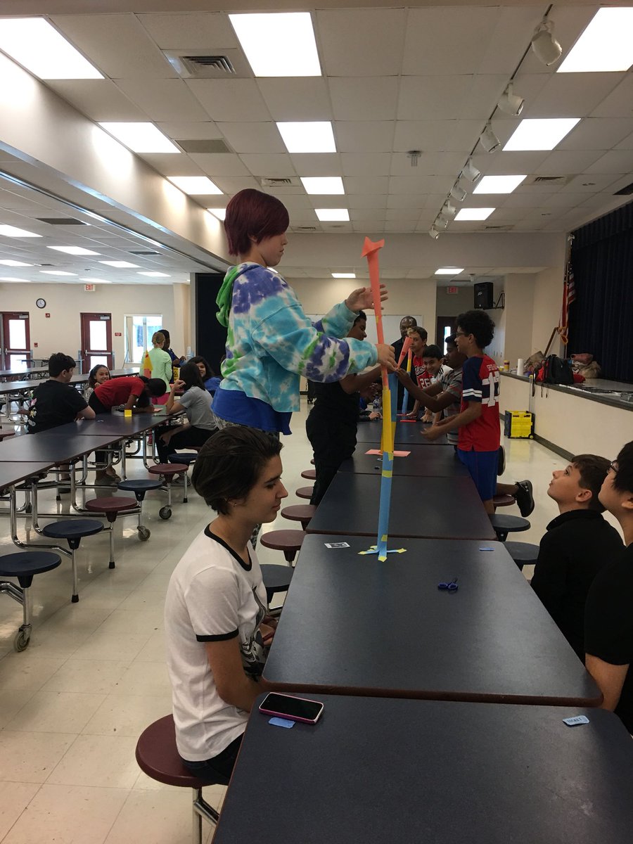 ReadonmyON's tweet photo. North Side Street Team update! Intense Tuesday morning fun at Farnell Middle HOST program racing to build rocket ships and stacking cups relay races after reading about Awesome Space Robots! @FarnellHCPS @hcpshost @hubofschool @myONreader https://t.co/qoaQ6rNUuE