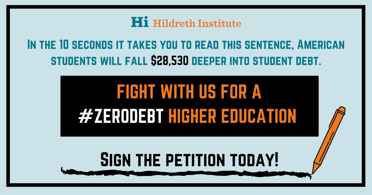 AkmanImboden's tweet image. Join us in fighting for a #ZeroDebt future. Sign our pledge at hildrethinstitute.org/petition/  today!