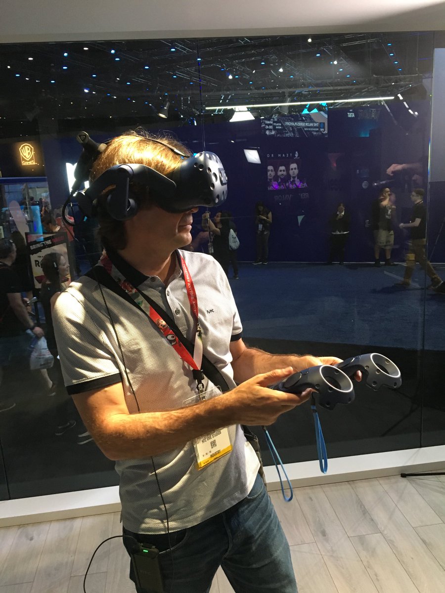 realborngamer's tweet image. Just a Perfect Pairing at #E32018 #htcvivepro #wireless and #Wolfenstein vr cyberpilot - I had a real blast wrecking shop at the #BethesdaE3 mega booth.