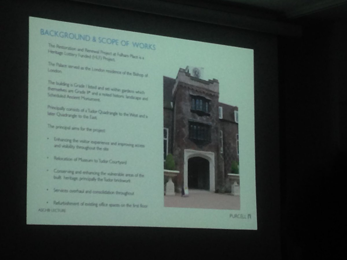 ASCHB_org_uk's tweet photo. Thanks for a delightful talk from David Hills &amp; Louise Mark of @Purcelluk @HLFLondon funded @Fulham_Palace https://t.co/de2PLhIQnm