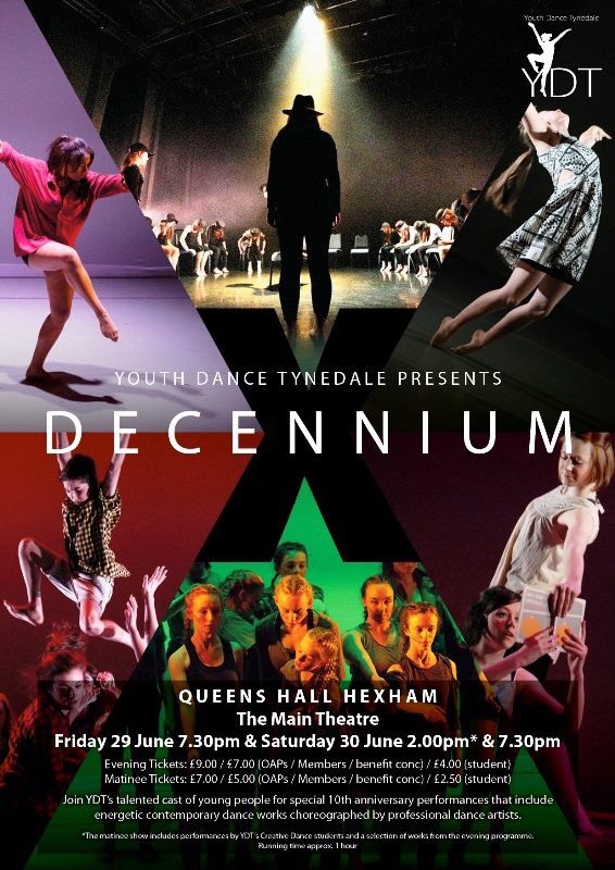 YDTynedale's tweet photo. Looking forward to celebrating #10yearsofYDT in #Decennium @QueensHall 29-30 June #ydt #youth #dance #hexham https://t.co/Xy2duFswdG