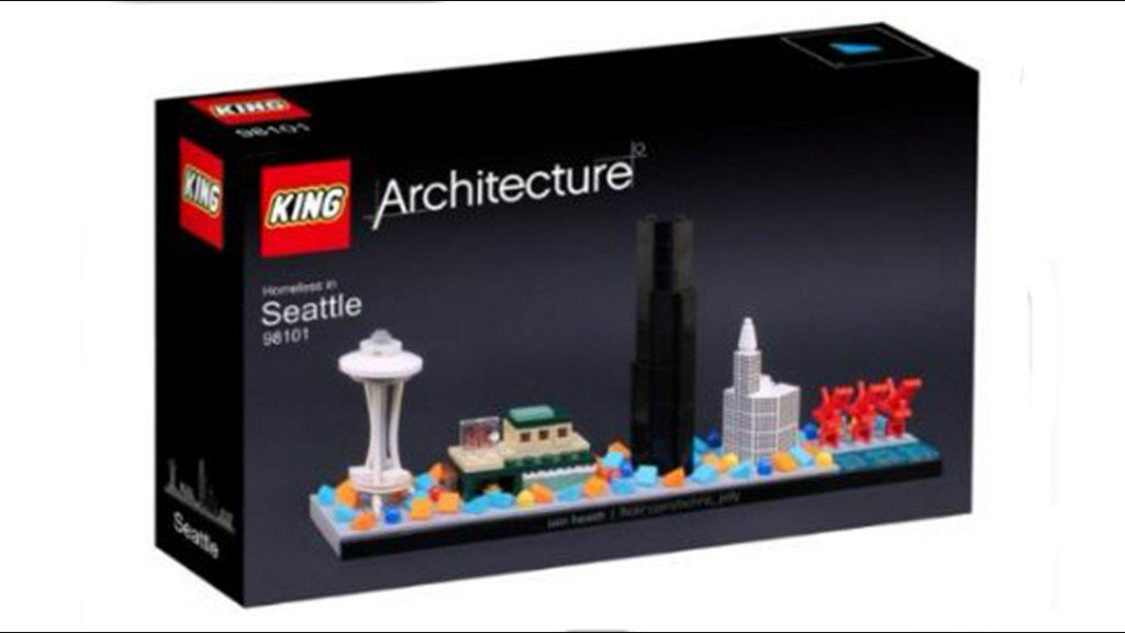 KING5Seattle's tweet image. LEGO artist creates Seattle scene with iconic buildings, tents in the street l GeekWire kng5.tv/2JF5zQ6