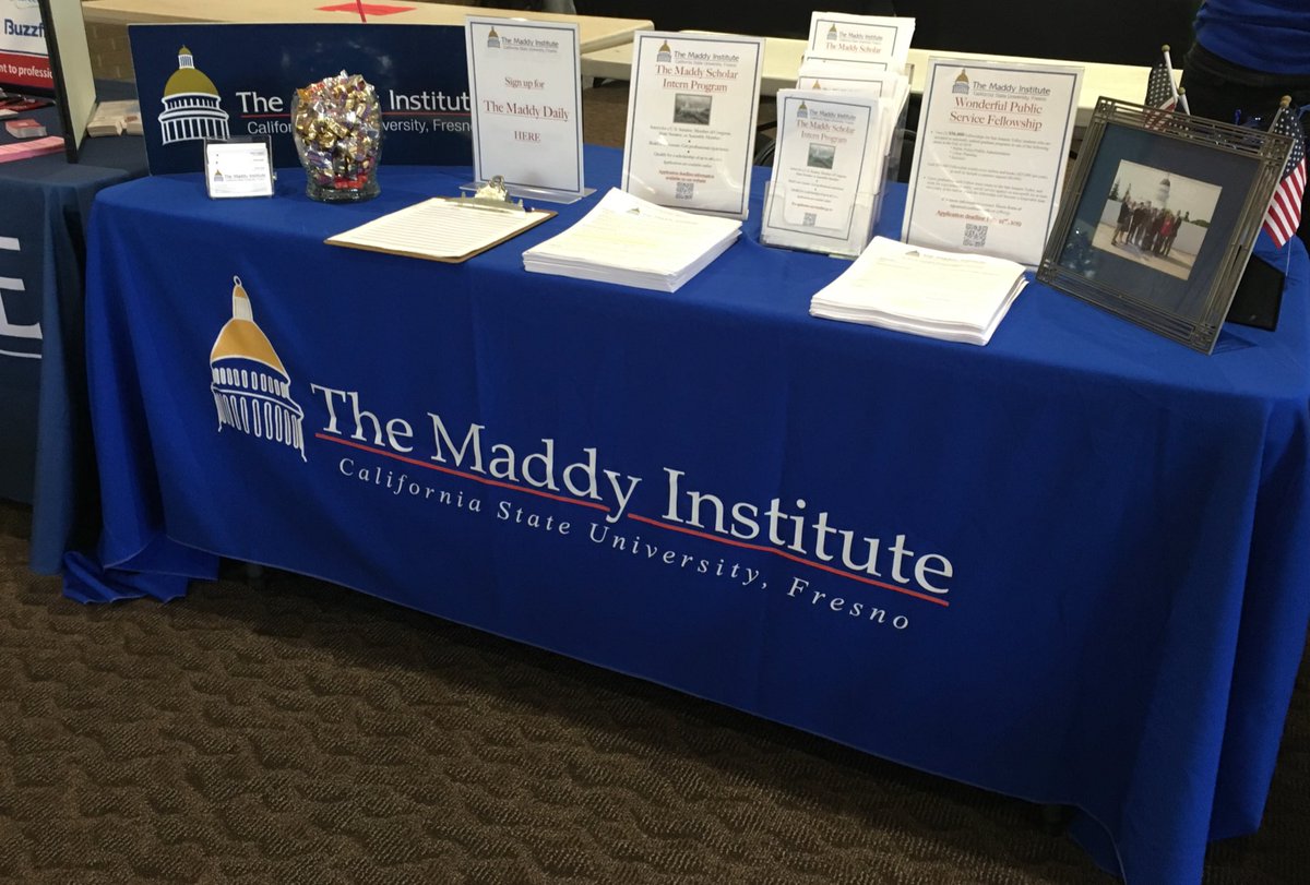 MaddyInstitute's tweet photo. #HappeningNow #DogDays @Fresno_State stop by and learn about our #paidinternships and #fellowshipprograms https://t.co/5lSITjtamQ