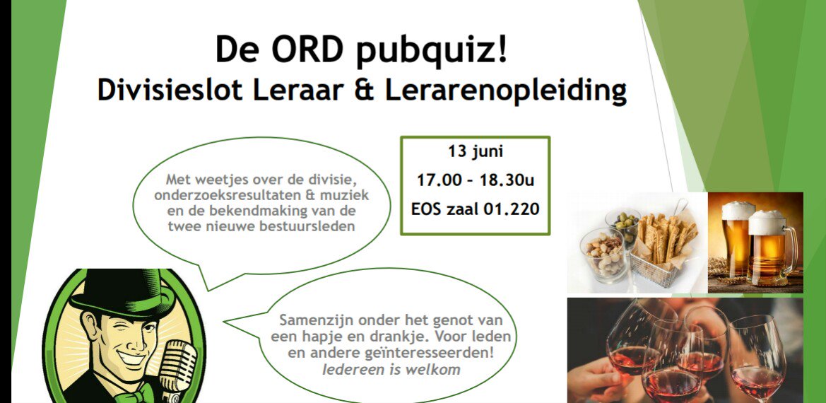 Morgen start #ORD2018 weer! Dit keer in #Nijmegen. De L&amp;L divisie begint de woensdag goed, met een pubquiz! Iedereen welkom!!