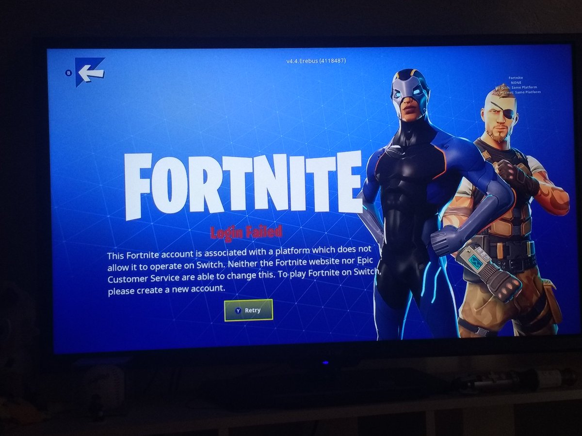 PKMN_Maestro's tweet photo. Annoyed @PlayStation for holding my Fortnite account hostage because they don't want to play with others. Pretty sad that I can't use a third party login on the Switch because it's linked to PS4. Pathetic @Sony, pathetic. #BlameSony https://t.co/OfRG55meXr