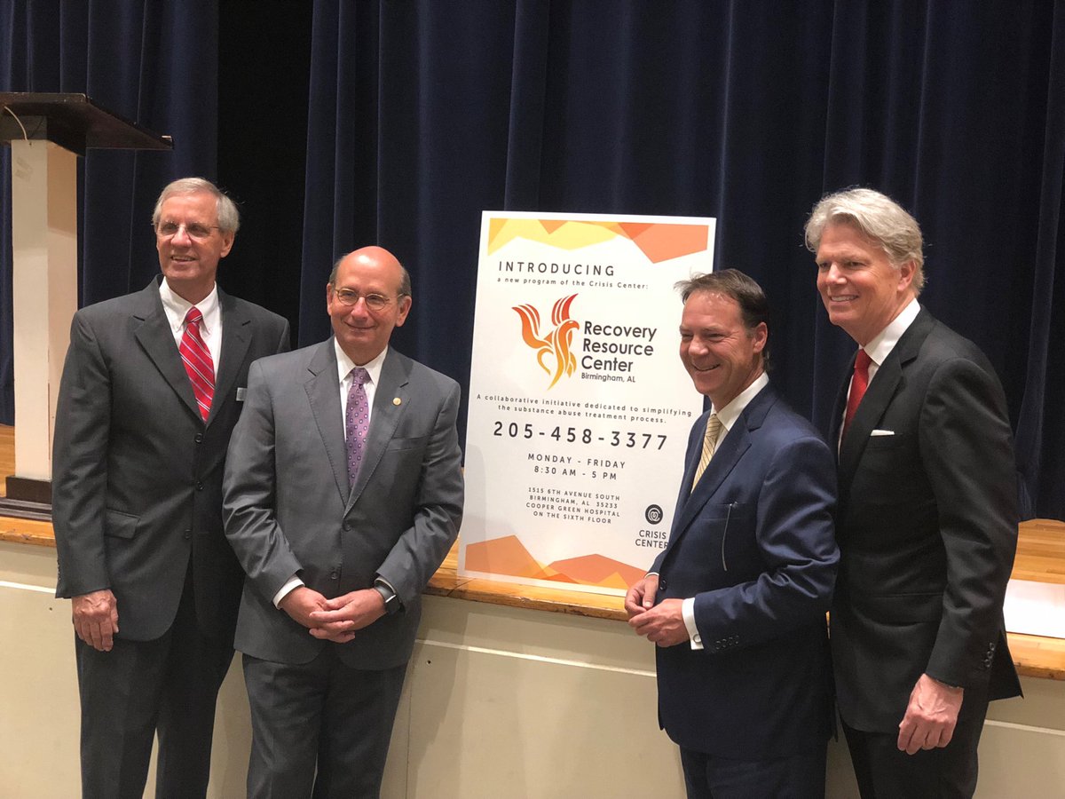 Four OTM Mayors - Curry @VestaviaHillsAL , Brocato @CityofHoover , McBrayer @CityofHomewood , Welch @mountain_brook - announcing a 24/7 number to call for help with drug addiction: 205 458-3377!  Add it to your contact list. @CrisisCenterAL ⁦@jcdhtweets⁩