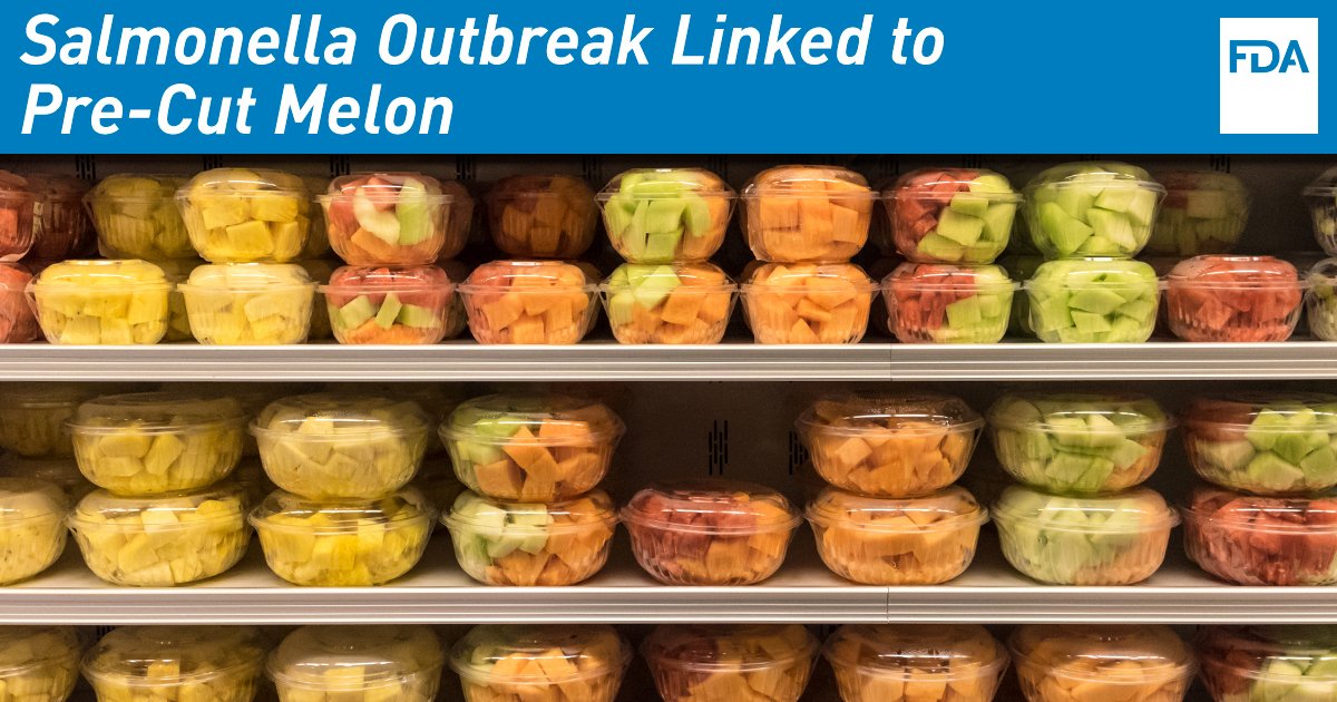 U.S. FDA on Twitter "Update on the Salmonella outbreak in precut melon FDA has added Iowa to