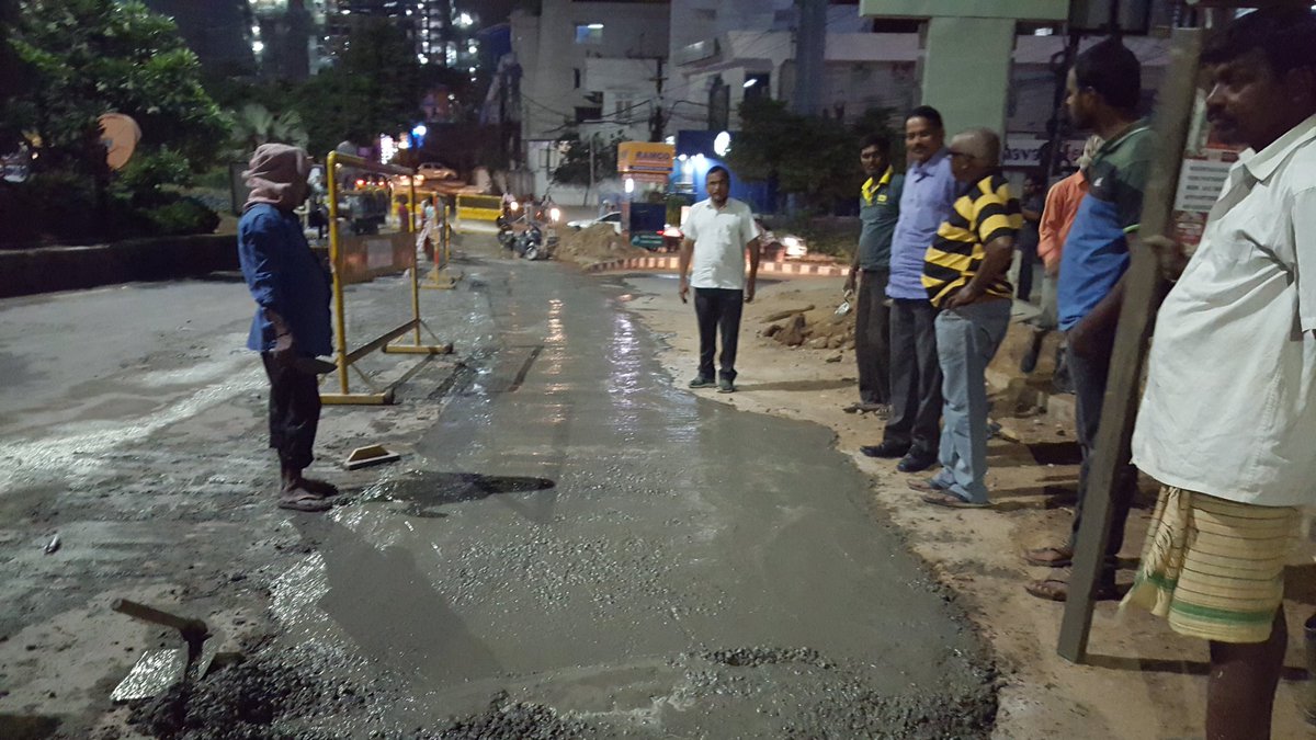 Hmwssb@ online Sir, Road restoration work is in progress at Road number 12 Banjarahills on 900mm diameter water supply trunk main -cgm2