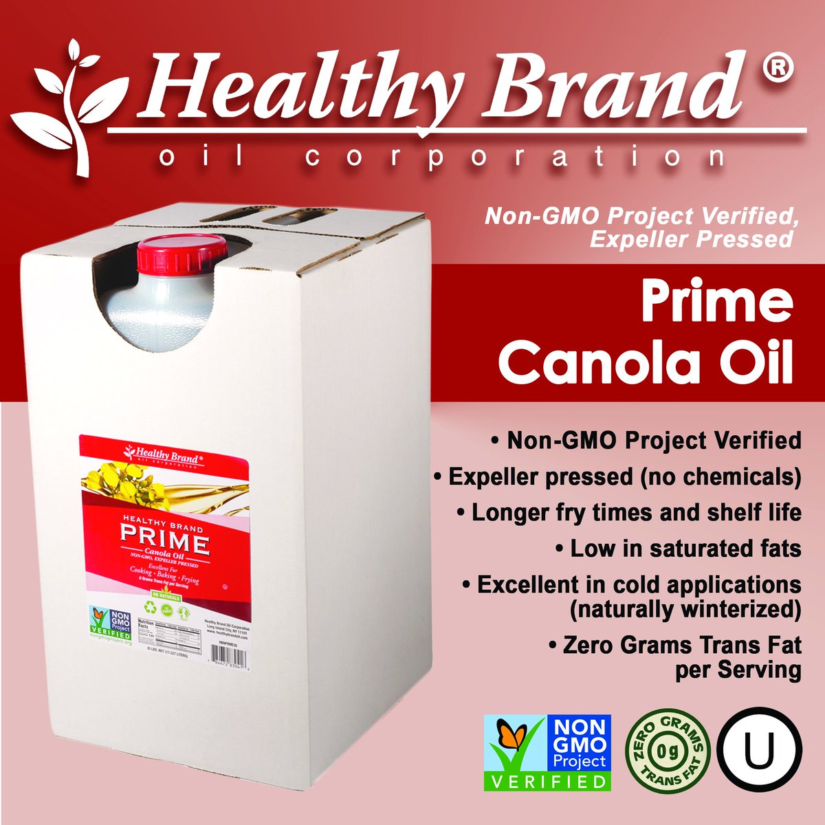 Naturally versatile Prime #NonGMO Canola is a must have ingredient for all #foodservice and food manufacturing operators. Call us today to learn more! #HealthyBrandOil