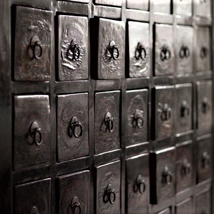 An antique Chinese medicine chest that we used in a project a little while ago to add texture, warmth and somewhere to store a collection of 'bits &amp; pieces' the client had gathered.  Did the job perfectly! 

#InteriorDesign by Pippa Paton Design