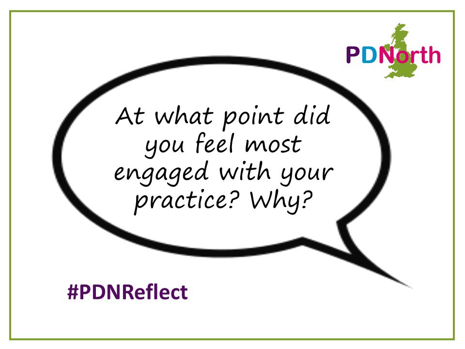 PDNorth_FE's tweet photo. Question 3: At what point in the week did you feel most engaged with your practice. Why? #PDNreflect https://t.co/iRuz48UB8b