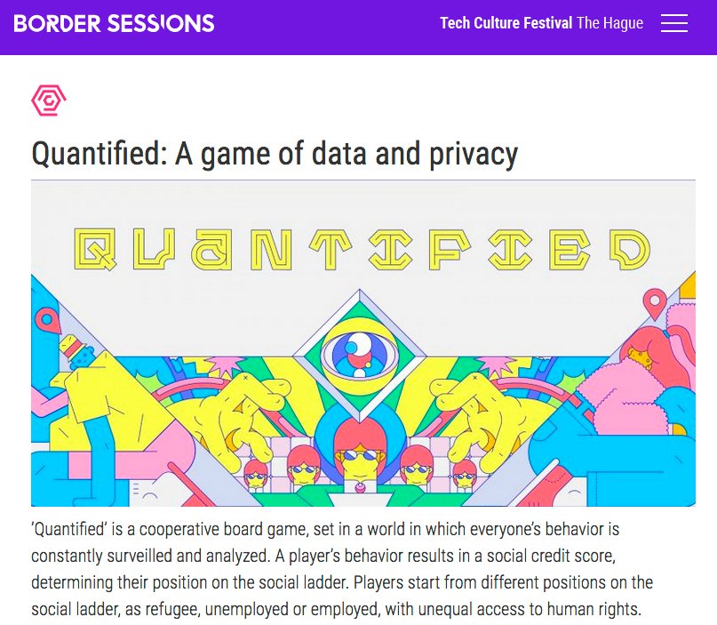 QuantifiedLives's tweet photo. NewsBot: Participants of tomorrow’s #Quantified game session at #TechCultureFestival #Bordersessions in The Hague (NL) will be assisted by digital security trainers from @Justice_PeaceNL. Become a participant: https://t.co/KnJ7udBeCJ https://t.co/VAv4WVuJ8f